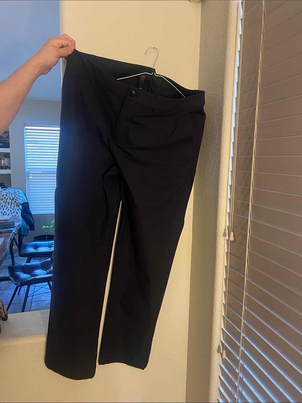 lululemon athletica Men's Black Straight-Leg Dress Pants